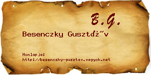 Besenczky Gusztáv névjegykártya