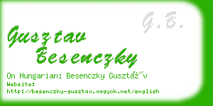 gusztav besenczky business card